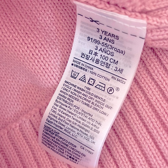 NWT GAP Kids pink knit sweater - Picture 4 of 4